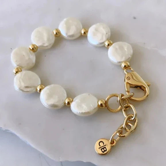 Pearl Tab Bracelet