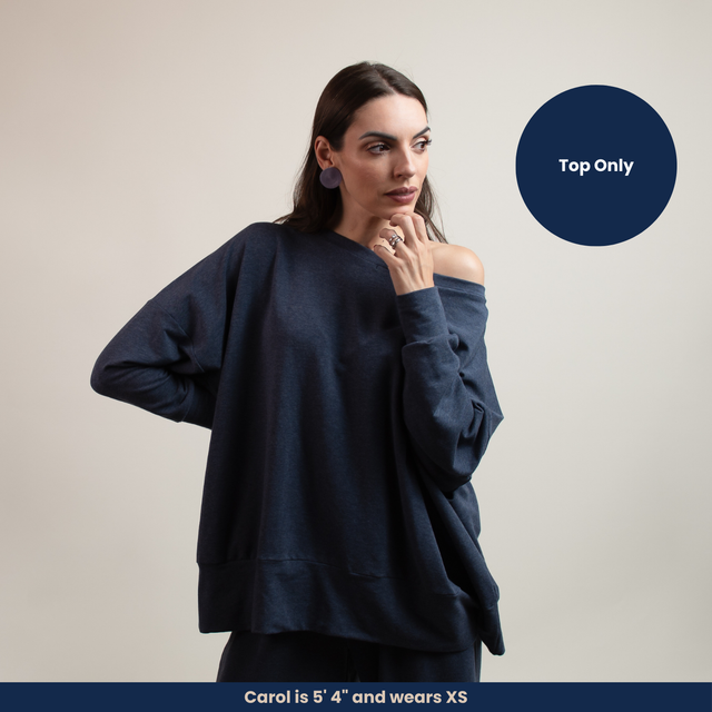 Maya - Soft Bamboo French Terry Oversized Top