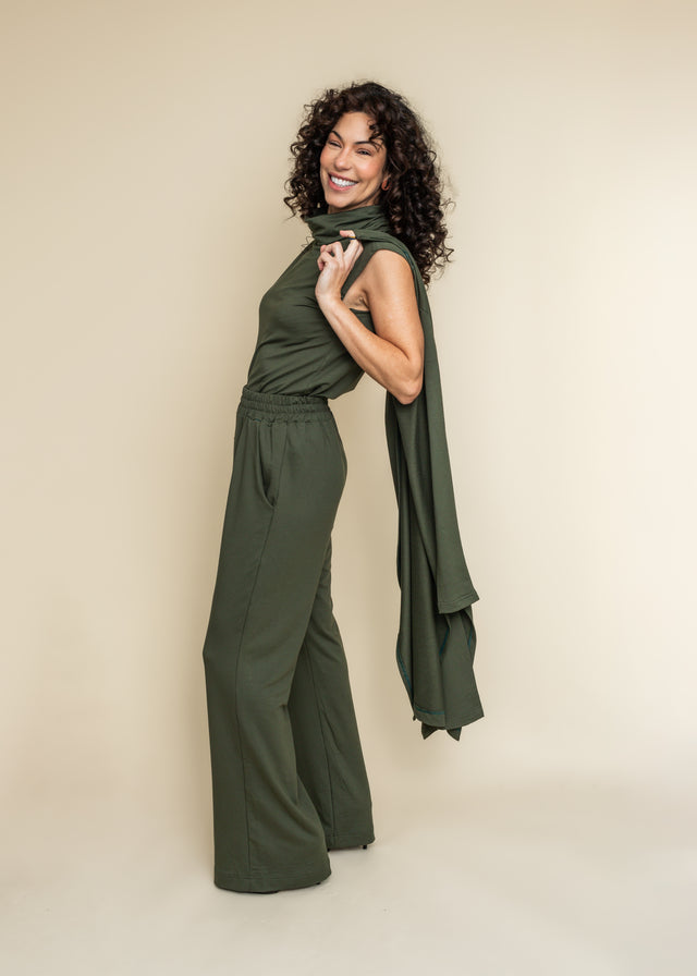 Valeria Three-piece set - Turtleneck, pants and open front coat set